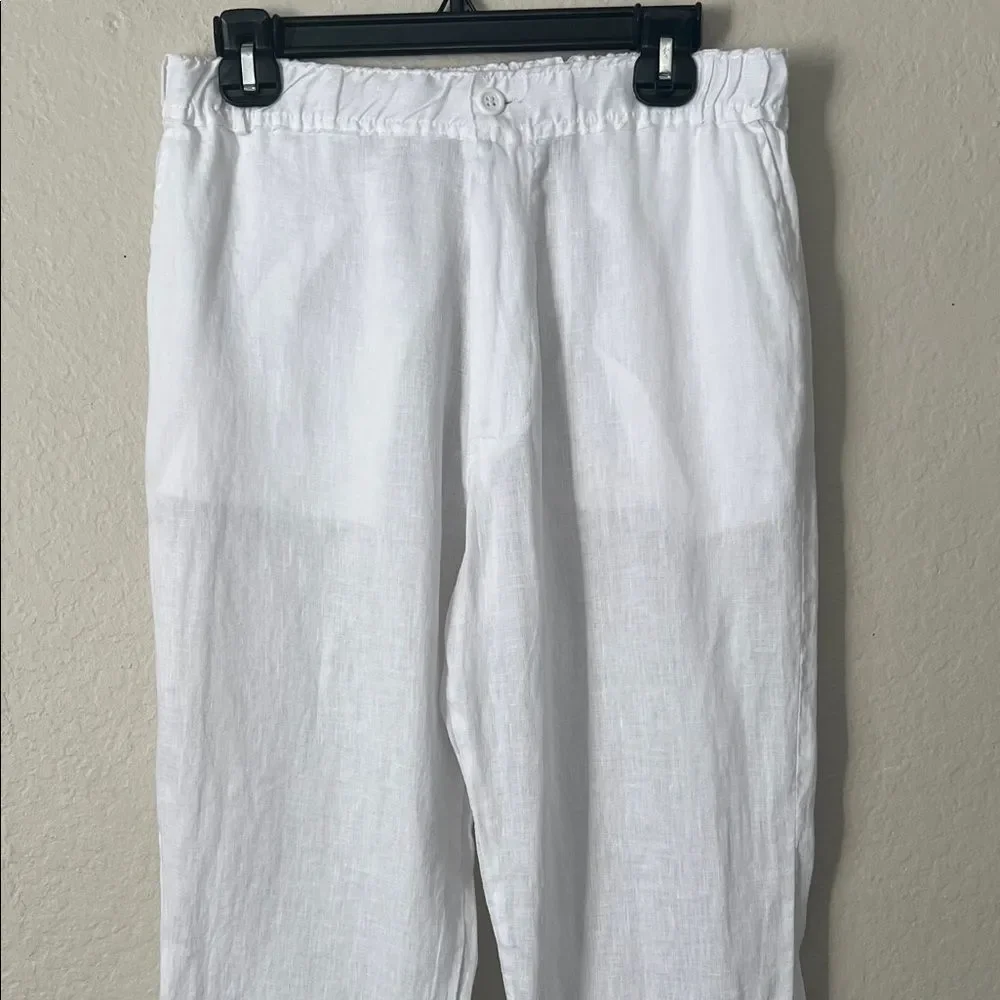 Like New! FRANZESE Collection (Made in Italy) Linen Pants White in Size L